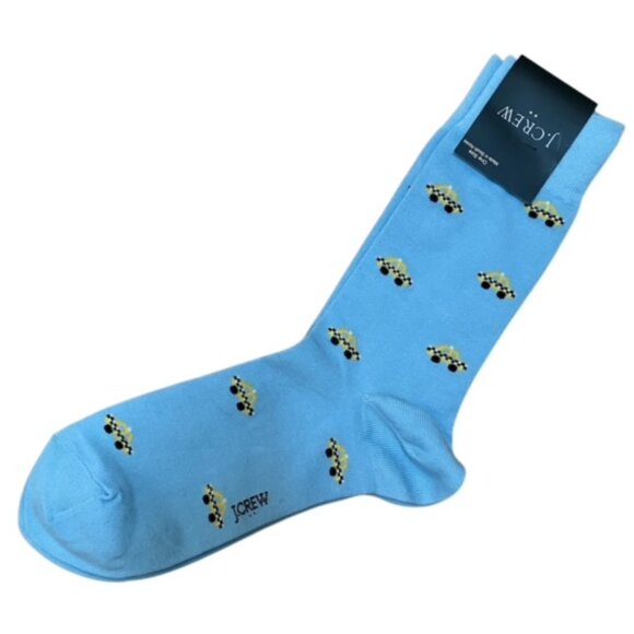 J Crew Factory Men’s trouser socks Taxi Cab motif NWT - Picture 1 of 3